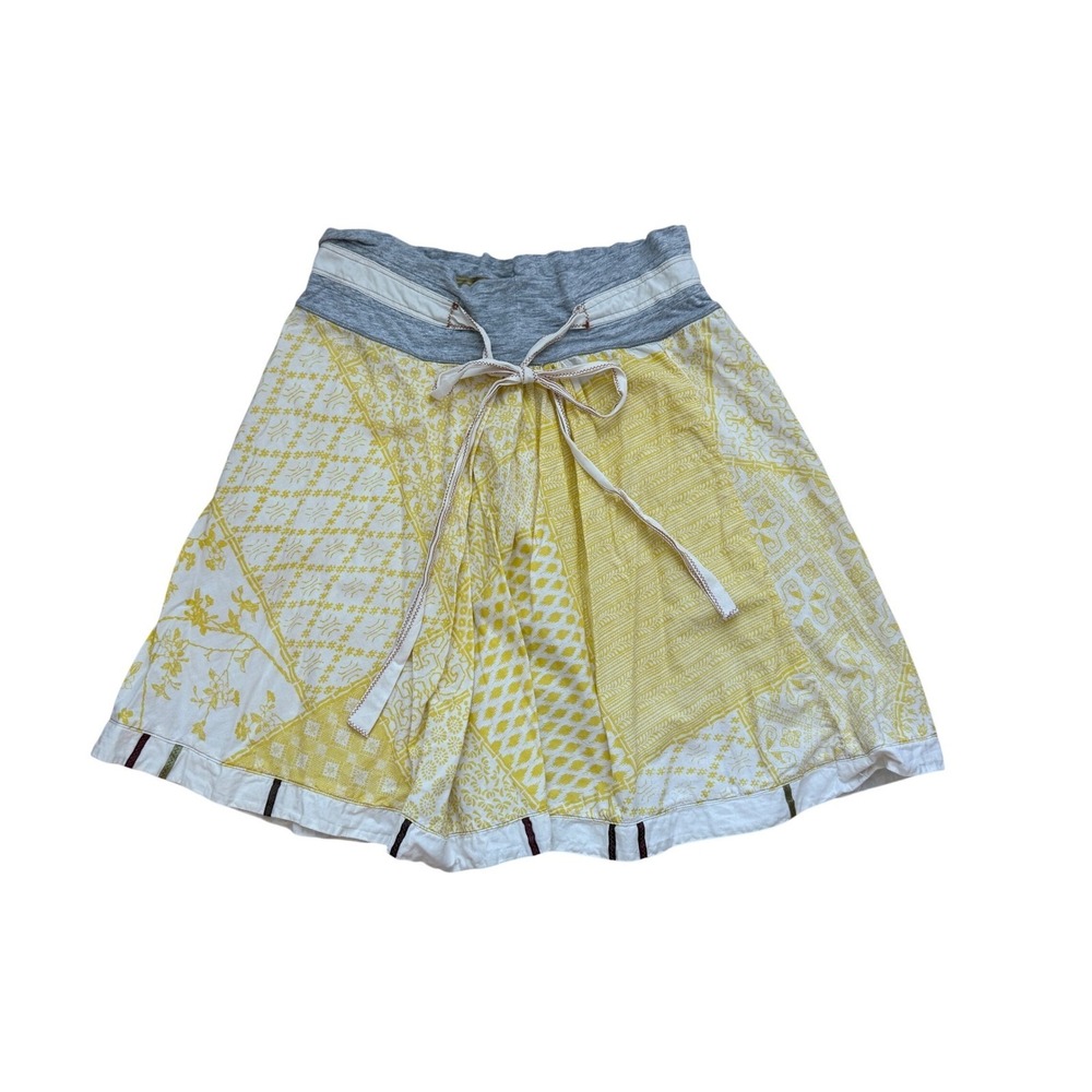 BURNING‎ Womens Mini Skirt Patchwork Boho Cottagecore Summer Festival Size S